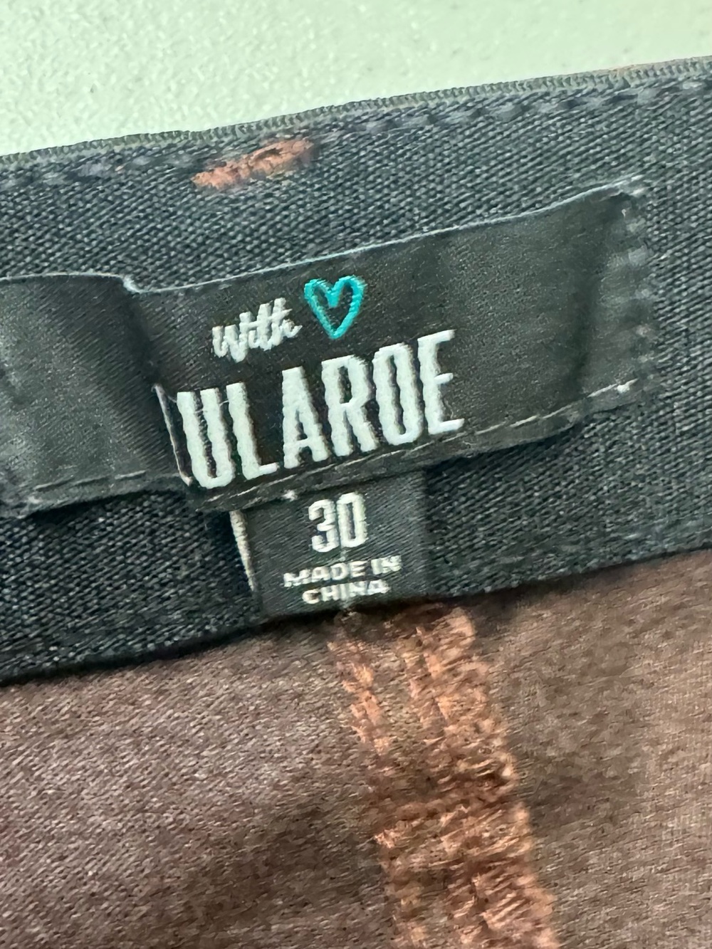 LuLaRoe Skinny Jeans in Brown with magic waistband - Picture 3 of 4